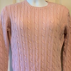 Brooks Brothers Cableknit Cotton Sweater - Large